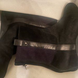 Aquatalia by Marvin K Black 'Vamp Suede' Weatherproof Suede Boot Black